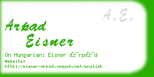 arpad eisner business card